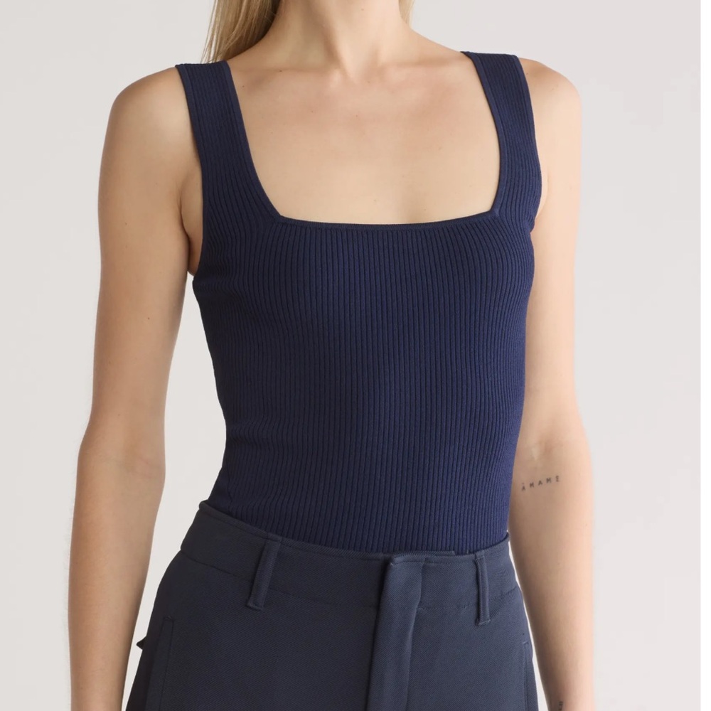 NWT Rag & Bone Navy Asher Square Neck Tank